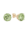 Max + Stone Maxcolor 10k 3.40 Ct. Tw. Green Amethyst Studs