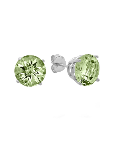 Max + Stone Maxcolor 10k 3.40 Ct. Tw. Green Amethyst Studs