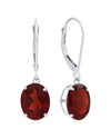 Max + Stone Maxcolor 14k 5.50 Ct. Tw. Garnet Dangle Earrings