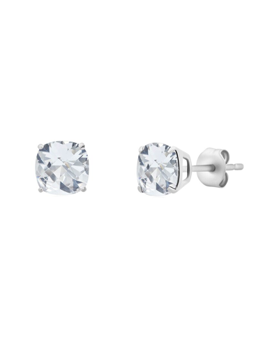 MAX + STONE MAXCOLOR SILVER 4.50 CT. TW. LAB-GROWN WHITE SAPPHIRE STUDS