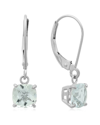 Max + Stone Maxcolor 10k 1.35 Ct. Tw. Aquamarine Earrings