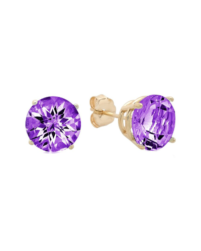 Max + Stone Maxcolor 10k 2.90 Ct. Tw. Amethyst Studs