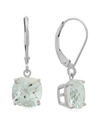 Max + Stone Maxcolor 10k 3.40 Ct. Tw. Aquamarine Earrings