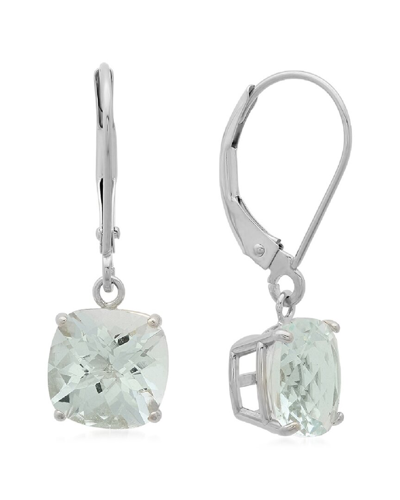 Max + Stone Maxcolor 10k 3.40 Ct. Tw. Aquamarine Earrings
