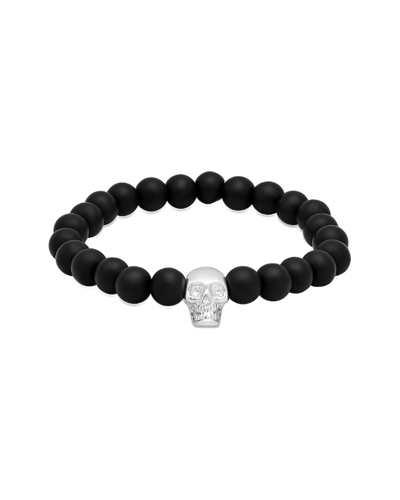 Max + Stone Onyx Skull Stretch Bracelet