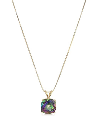 Max + Stone Maxcolor 14k 2.60 Ct. Tw. Mystic Pendant Necklace In Gold