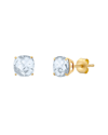 Max + Stone Maxcolor 14k 3.40 Ct. Tw. Aquamarine Studs
