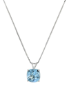 Max + Stone Maxcolor 14k 2.05 Ct. Tw. Swiss Blue Topaz Pendant Necklace