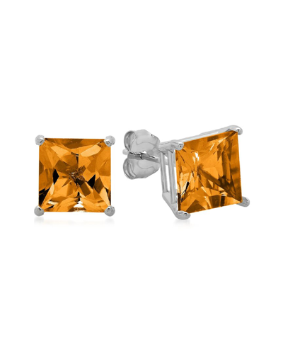 Max + Stone Maxcolor 10k 3.30 Ct. Tw. Citrine Studs In Gold