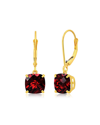 Max + Stone Maxcolor 10k 4.20 Ct. Tw. Garnet Earrings