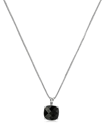 Max + Stone Silver 3.40 Ct. Tw. Onyx Pendant Necklace In Black