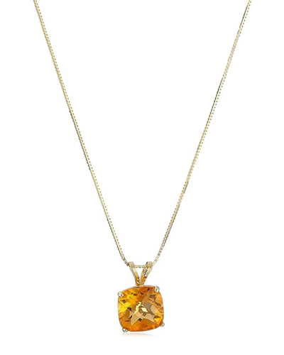 Max + Stone Maxcolor 14k 1.60 Ct. Tw. Citrine Pendant Necklace In Gold