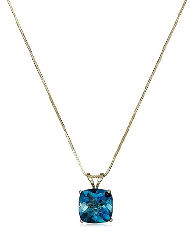 Max + Stone Maxcolor 14k 2.05 Ct. Tw. Londen Blue Topaz Pendant Necklace