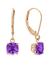 Max + Stone Maxcolor 10k 1.60 Ct. Tw. Amethyst Earrings