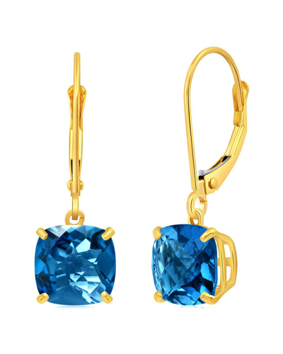 Max + Stone 10k 4.10 Ct. Tw. Londen Blue Topaz Earrings In Gold