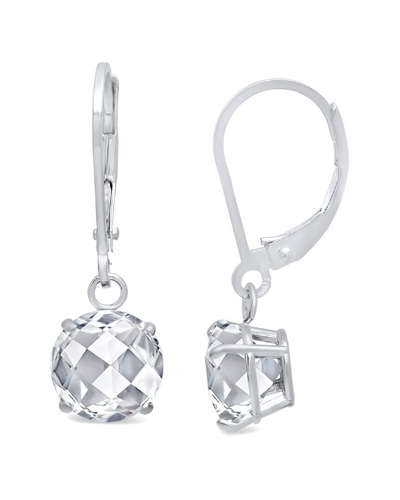 Max + Stone Maxcolor 10k 1.80 Ct. Tw. White Topaz Dangle Earrings