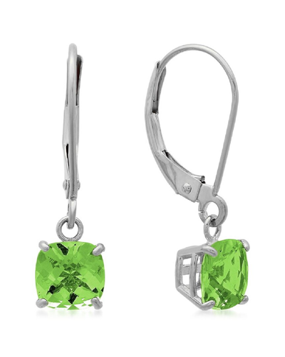 Max + Stone Maxcolor 10k 1.80 Ct. Tw. Peridot Earrings In Green