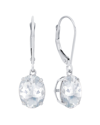 Max + Stone Maxcolor Silver 5.50 Ct. Tw. White Topaz Dangle Earrings