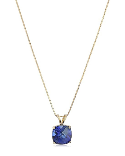 Max + Stone 14k 2.25 Ct. Tw. Created Blue Sapphire Pendant Necklace