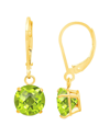 Max + Stone Maxcolor 10k 3.80 Ct. Tw. Peridot Dangle Earrings