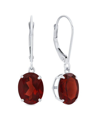Max + Stone Silver 5.50 Ct. Tw. Garnet Dangle Earrings In Red