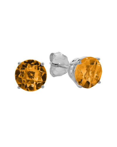 Max + Stone 10k 1.50 Ct. Tw. Citrine Studs In Metallic