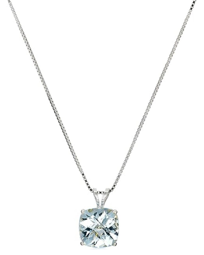 Max + Stone Maxcolor 14k 1.70 Ct. Tw. Aquamarine Pendant Necklace
