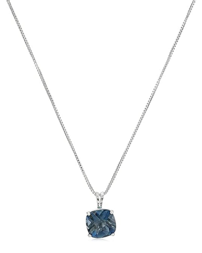 Max + Stone Maxcolor Silver 2.05 Ct. Tw. Londen Blue Topaz Pendant Necklace