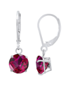 MAX + STONE MAX + STONE SILVER 4.50 CT. TW. CREATED RUBY DANGLE EARRINGS