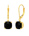 Max + Stone Maxcolor 10k 2.80 Ct. Tw. Onyx Earrings