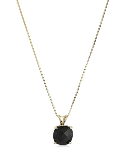 Max + Stone 14k 3.40 Ct. Tw. Onyx Pendant Necklace In Black