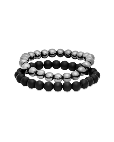 Max + Stone Maxcolor Onyx Stretch Bracelet In Multi