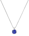 Max + Stone Maxcolor Silver 2.25 Ct. Tw. Lab-grown Blue Sapphire Pendant Necklace