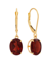 Max + Stone Maxcolor 14k 5.50 Ct. Tw. Garnet Dangle Earrings