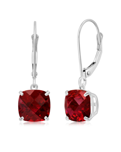 Max + Stone 10k 4.50 Ct. Tw. Created Ruby Earrings In Metallic