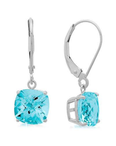 Max + Stone 10k 4.10 Ct. Tw. Blue Topaz Earrings In Metallic