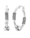 Max + Stone Maxcolor Silver Balinese Beaded Hoops