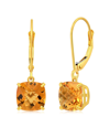 Max + Stone Maxcolor 10k 3.10 Ct. Tw. Citrine Earrings