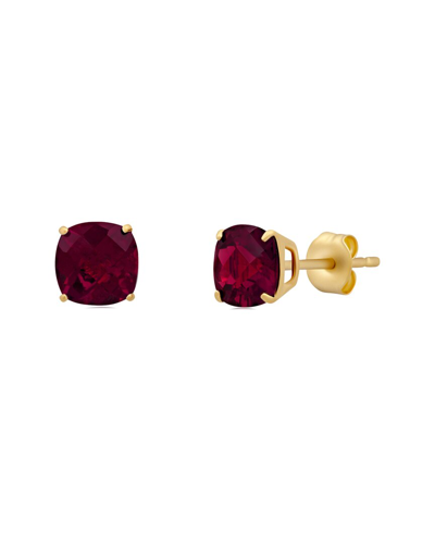 Max + Stone 14k 4.50 Ct. Tw. Created Ruby Studs In Red