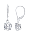 Max + Stone Maxcolor 10k 4.00 Ct. Tw. White Topaz Dangle Earrings