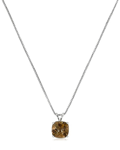 Max + Stone Silver 3.60 Ct. Tw. Smoky Quartz Pendant Necklace In Metallic