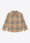 BURBERRY BABIES VINTAGE CHECK LONG-SLEEVED SHIRT