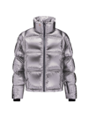 Perfect Moment Metallic Nevada Down Jacket Xl In Silver-foil