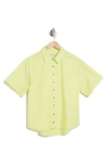 KENSIE KENSIE COLLARED BOXY BUTTON-UP TOP