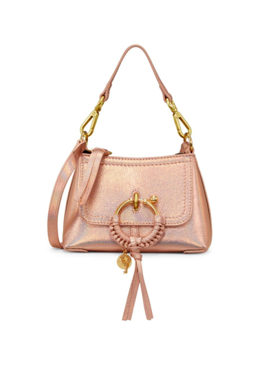 Chloé Women's Joan Metallic Leather Shoulder Bag In Golden Dust