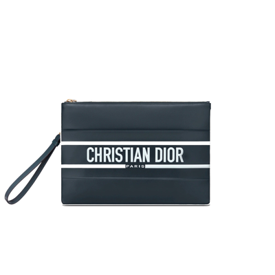 Dior Logo Clutch Bag Ci In Blue