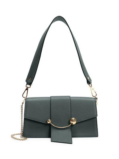 Strathberry Women's Mini Crescent Leather Crossbody Bag In Green