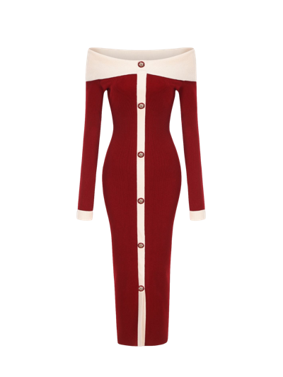 Nana Jacqueline Annie Knit Dress (red)