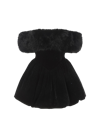 NANA JACQUELINE CANDICE VELVET DRESS (BLACK)