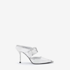 Alexander Mcqueen Punk Sandals With Buckle In Silver In Silver